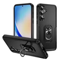 Capa anti impacto com anel para Samsung Galaxy a15/a25/a35/a55/a54(película de vidro opcional)