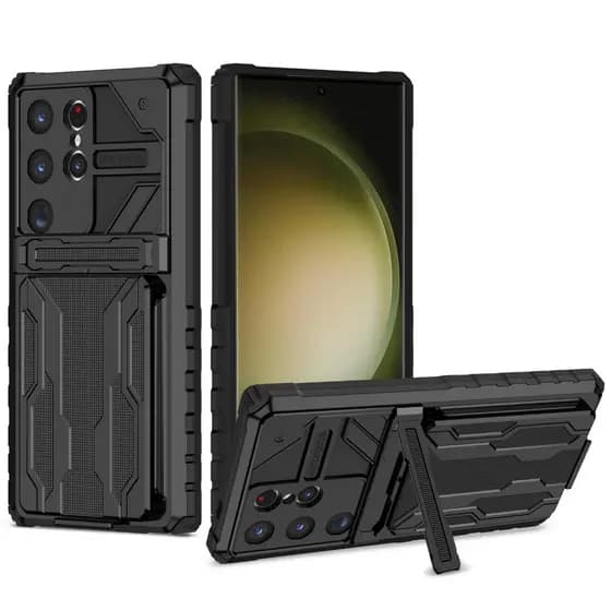 Capa Anti Impacto com Porta Cartão Para samsung Galaxy s24 ultra(pelicula de vidro opcional)