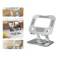 360 ° Suporte De Mesa De Telefone Rotativo Ajustável De Metal Dobrável Resfriamento Laptop