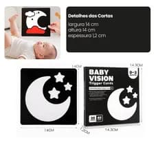 Brinquedos De Bebê Flash Preto Branco Cartões Pretos De Estimulação Visual De Alto Contraste Educação Precoce Para