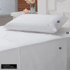 Jogo de Lençol para Cama Solteiro 3 peças- Branco- Percal 200 fios - 100% Algodão