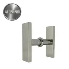 Puxador Duplo Retangular para Box de Banheiro Aluminio porta Blindex