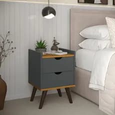 Mesa de Cabeceira Criado Juma Pés Antiumidade Corrediças Telescópica Quarto Decor Várias Cores