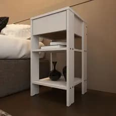 Mesa de Cabeceira King Moderna com Gaveta – Criado Mudo para Quarto Casal, Mesa Lateral para Cama