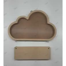 Nicho nuvem em  MDF + placa - 27 x 17