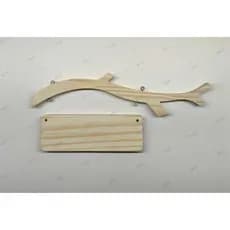 galho em pinus + placa
