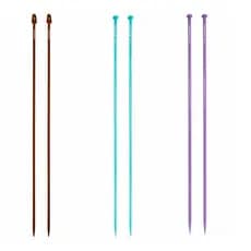 Agulha de Trico de Plastico de 25cm Escolha seu Kit Original Circulo CURTA