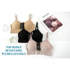 Sutiã de Algodão Puro com Alça / Top Feminino para Meninas/Top de academia