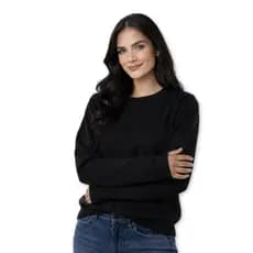 Moletom Feminino Peluciado Básico Blusa de Inverno