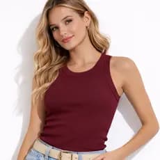 Regata Básica Ribana Canelada Algodão  Premium Blusinha Feminina Alta Elasticidade e Conforto