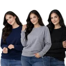 Moletom Gola Redonda Unissex Blusa De Frio Basico Careca Casaco Feminino Masculino Peluciado Liso Sem Estampa Algodão Jó