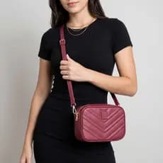 Bolsa Feminina Matelassê Transversal Pequena Elegante Alça Ajustável Premium