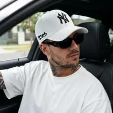 Boné Aba Curva New York Creme Bordado Preto NY Unissex StrapBack A+