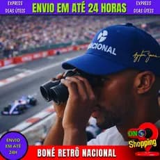 Boné Nacional Ayorton Senna Retrô Fórmula 1 Mega Promoção Envio Rápido
