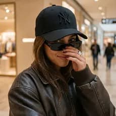 Boné Aba Curva New York Creme Bordado Branco NY Unissex StrapBack A+