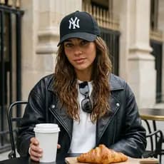 Boné Aba Curva New York Preto Bordado Preto NY Unissex StrapBack A+