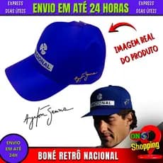 Boné Nacional Ayrton Senna Retro F1 Linha Premium Envio Rápido