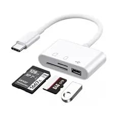 Adaptador Leitor Tipo C 3 Em 1 Usb 2.0- Sd-tf iPhone 15 pro Max