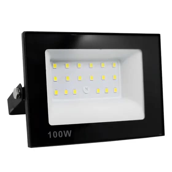 Refletor LED 100W Holofote Mini Branco Frio 6000K Alta Resistência a Água IP67 Bivolt
