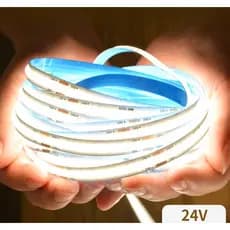 Fita LED 320 Leds COB P/ Perfil 24V 10metros IP20 Branco Frio, Neutro, Quente (Não Acompanha Fonte)