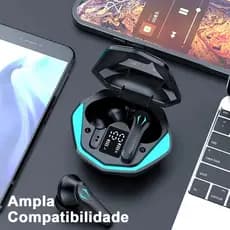 Fone Gamer Bluetooth H'maston RS-29 Original TWS LED RGB Baixa Latência Som Hi-Fi