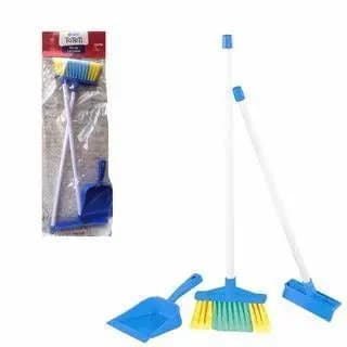Kit Conjunto Limpeza Infantil Vassoura Rodo e Pá Ta Te Ti Calesita Brinquedo Faz de Conta