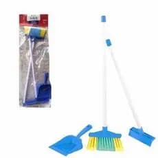 Kit Conjunto Limpeza Infantil Vassoura Rodo e Pá Ta Te Ti Calesita Brinquedo Faz de Conta