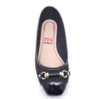 Sapatilha Feminina Casual Moleca Camurça Flex/Verniz Preto-5255645-