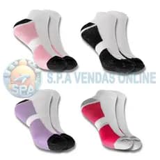 Kit com 18 Pares Meia Feminina Soquete 100% Algodão