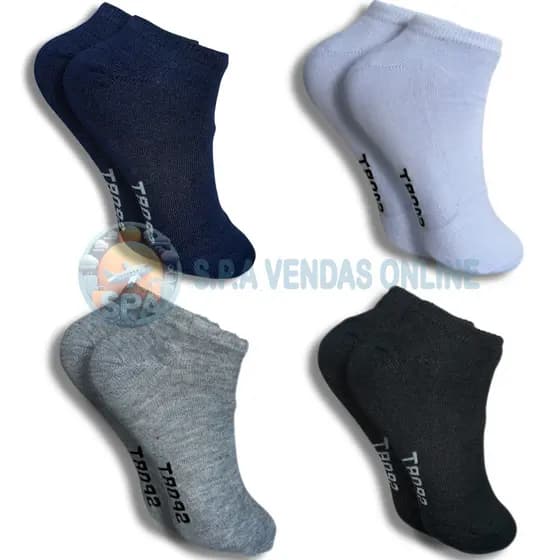 Vários modelos com Kit de 24 meias cano alto 100% algodão soquete Cano Curto Masculina Feminina direto da fabrica