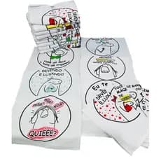 Kit 10 Pano De Prato Estampado Meme Bento Flork 10 Unidades