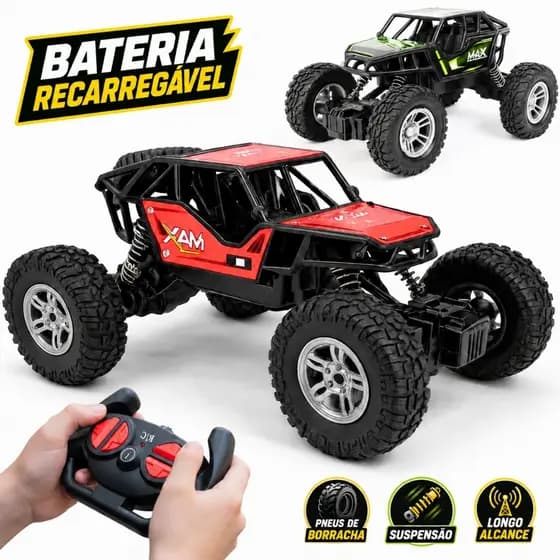 Carrinho Controle Remoto Grande Brinquedo Off Road Recarregavel