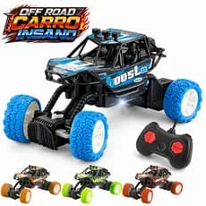 Carrinho Controle Remoto Jipe Carro Grande Off Road Luz Led Com Pilhas Inclusas