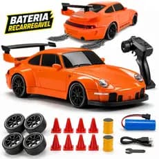 Carrinho Controle Remoto Drift Bateria Recarregavel 4x4 Porsche Nissan GTR