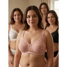 Kit 2 Sutiã Feminino Plus Size bem reforçado Acabamento Premium Alças Acolchoadas Material Grosso