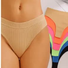 Kit 5 Calcinha Feminina Microfibra Poliamida Conforto com Textura Alta elasticidade