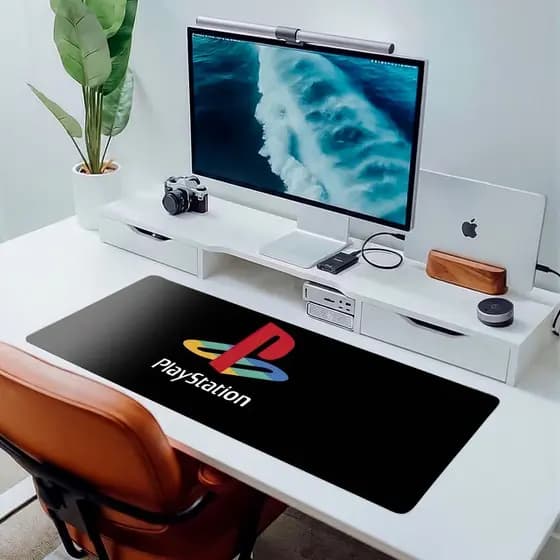 MousePad Grande Playstation Retro PS1 PS2 PS3 PS4 PS5 80x30 Grande Gamer