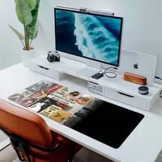 MousePad Grande Artistas Brasileiros 80x30 Deskpad Gamer Cultural Premium