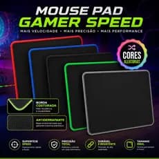 Mouse Pad Gamer Speed ​​Grande Premium Borda Costurada Antiderrapante Alta Precisão Teclado e Mouse