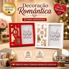 Porta Retrato LOVE Personalizado Love Com Moldura Elegante Decoração Presente Romântico Namorados