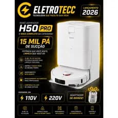 Robô Aspirador H50 / H50 Pró 110/220 Lançamento 2026 Aspira e passa Pano