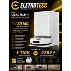 Xiaomi Robô Aspirador Vacuum 5 20000pa Base Autolimpant 110v/ 220V