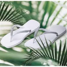 chinelo sandalia feminino muito leve confortável com glitter nas tiras versátil
