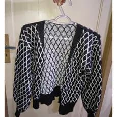 Casaco tricot tamanho único preto