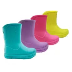 Bota Galocha Infantil Plugt Menina Glitter Ponto de Luz Botinha Impermeável e Confortável para Chuva e Lama