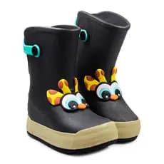 Bota Galocha Plugt Infantil Menino Acqua Girafa Leve Macia Antiderrapante Preto