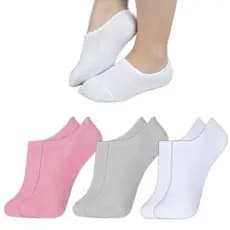 Kit 3 Pares Meia Sapatilha Feminina Invisível 35-40 Cor Sort