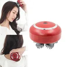 Massageador de Cabeça Portátil Sem Fio USB Vinho 3 veloc