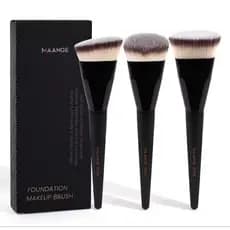 Kit 3 Pincéis Maange Base Profissional Maquiagem | Cerdas Macias Alta Cobertura Acabamento Natural