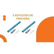 Kit 2x Estiletes de precisão para artesanato - Bisturi com 5 lâminas refil